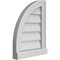 Ekena Millwork Quarter Round Top Left Surface Mount PVC Gable Vent w/ 2"W x 2"P Brickmould Sill Frame, 14"W x 18"H GVPQL14X1803SN - alternate 4